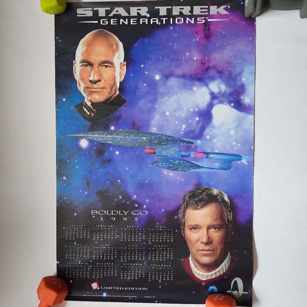 Star Trek Generations Movie Poster 1995 William Shatner Patrick Stewart